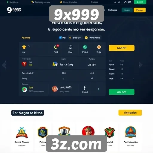 Navegação intuitiva no site 9x999 para jogadores